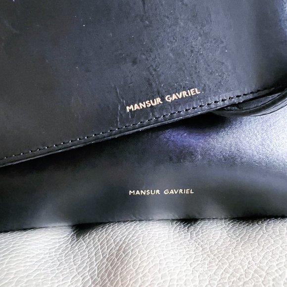 ❤️❤️❤️ SOLD!!! Mansur Gavriel Large Tote Black/Flamma - Picture 3 of 5